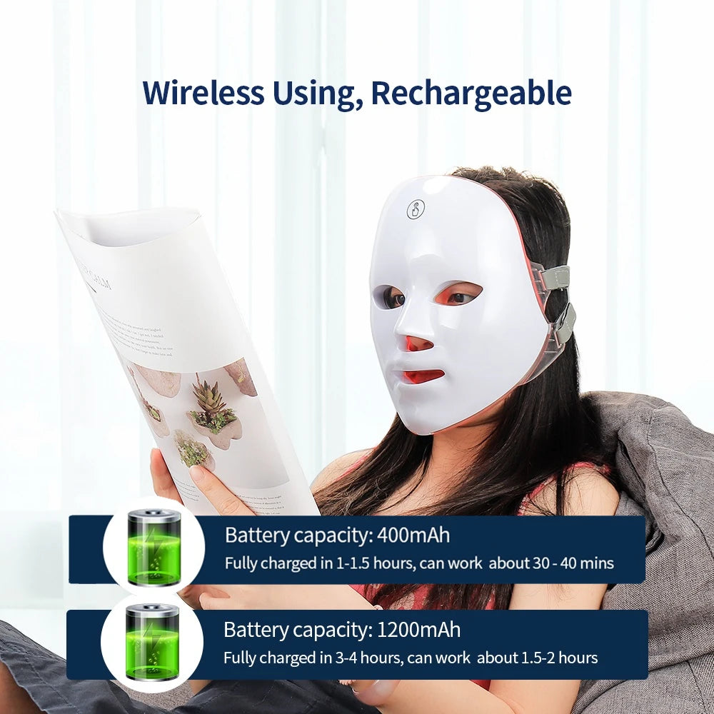 7 Colors LED Photon Facial Therapy Mask