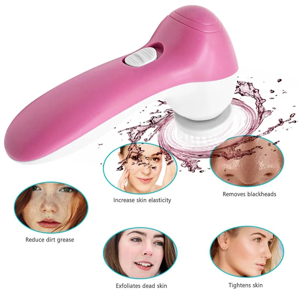 5-in-1 Electric Facial Brush & Pore Cleaner