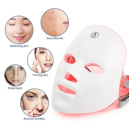 7 Colors LED Photon Facial Therapy Mask